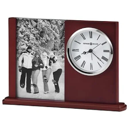 Portrait Caddy II Table Clock with Picture Frame